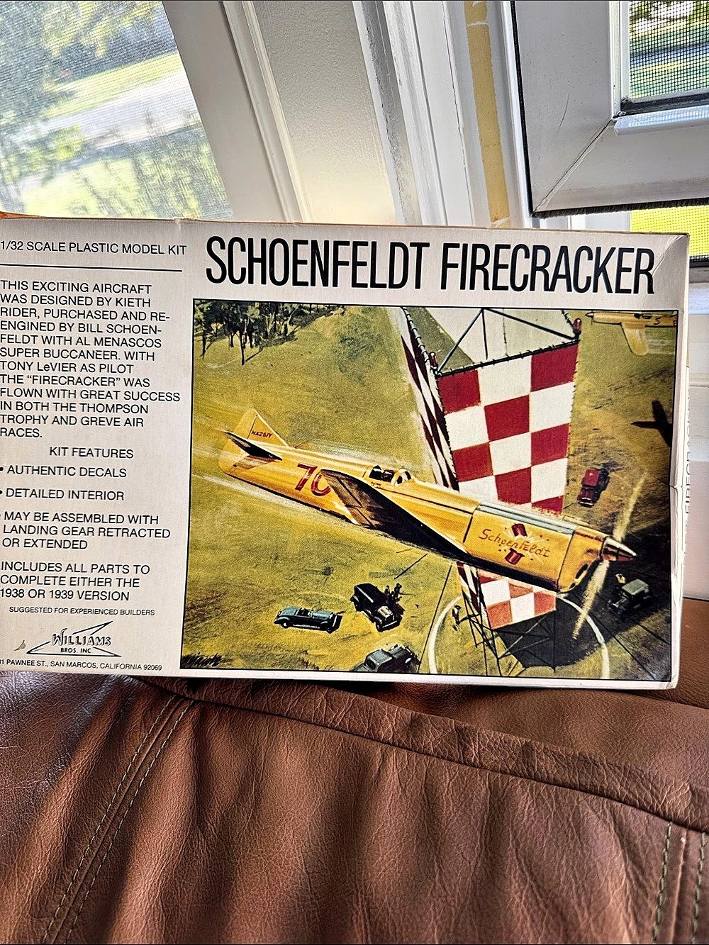 Williams Brothers Schoenfeldt Firecracker 1/32 Scale Plastic Model Kit